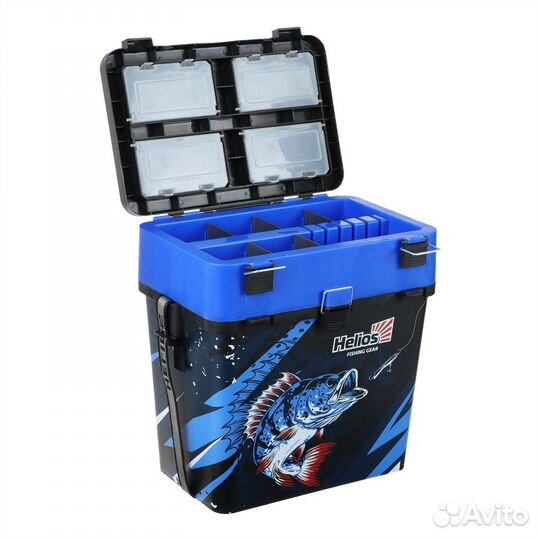 Ящик рыболовный зимний ICE fishing синий Helios