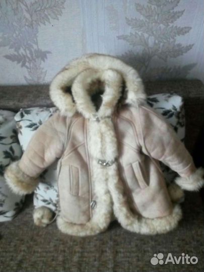 Дубленка для девочки 98