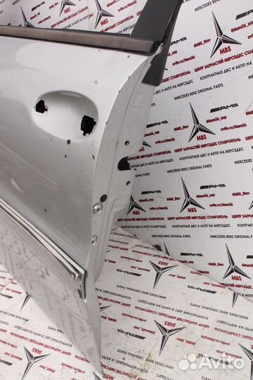 Дверь мерседес w211 водительская серебро