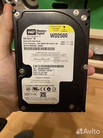 Жесткий диск western digital 250gb