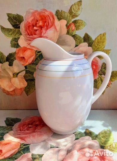 Кувшин и бокал для молока Винтаж