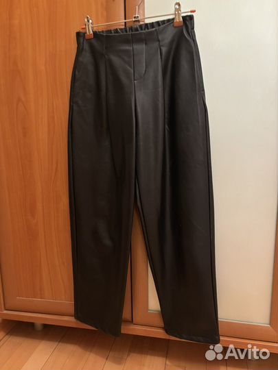 Брюки кожаные подростковые