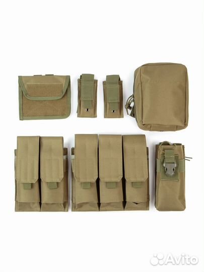 Разгрузка тактическая, плитник, 6 карманов