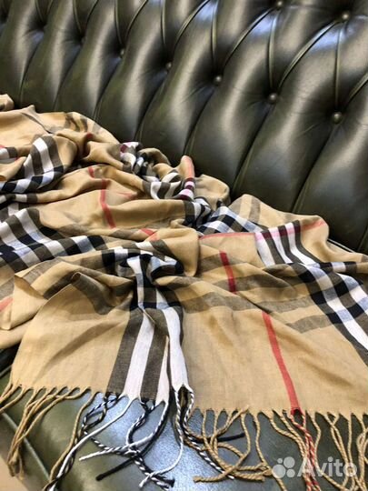 Палантин burberry хлопок/кашемир 175 на 65 Лондон