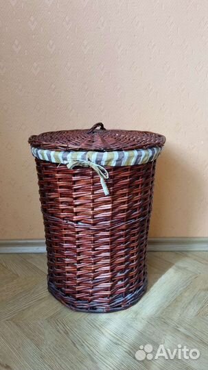 Корзина плетёная для белья