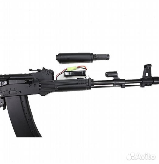 Орбиз автомат RX AK-74MN / нейлон, метал. детали / черный / 10+ / orbeez