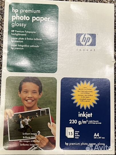 Фотобумага HP Premium 10x15, A4 и A3
