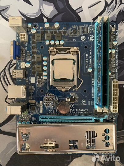 Материнская плата 1155 + 4gb ddr3