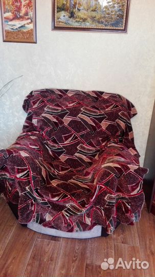 Покрывало на угловой диван и кресло