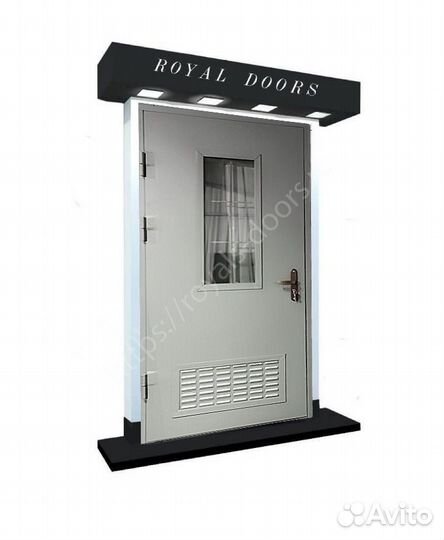 Противопожарная входная дверь с вентиляцией