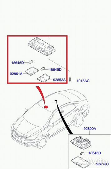 Плафон салона Hyundai Solaris седан G4fabw406591