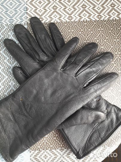 Перчатки женские кожаные