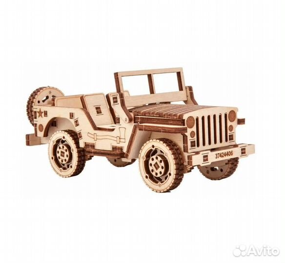 Механич.3D-пазл дерев.Wood trick Джип, 1234-S2