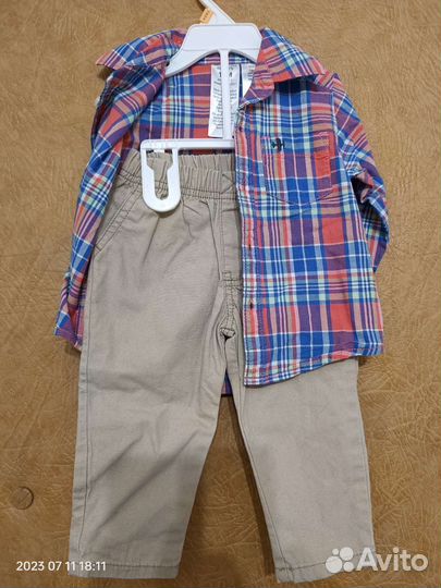 Carter's. Комплект. Новый. Рубашка и брюки. 80-86