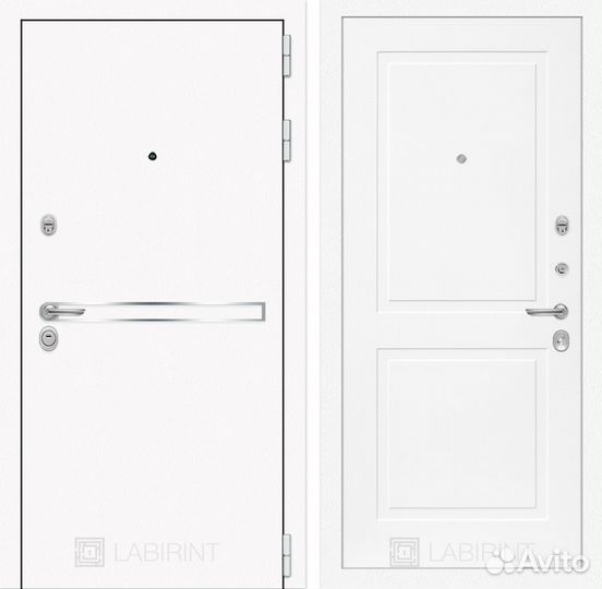 Дверь Белая Входная Лайн White 11 Белый soft
