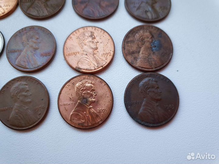 Коллекция монет 1 цент США