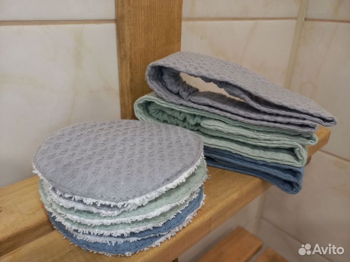 Бокс для умывания. Ободок и спонжи. Ручная работа