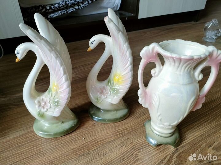 Статуэтки + вазочка