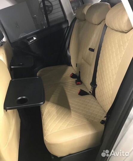 Чехлы экокожа Ромб VW Tiguan I от Автопилот