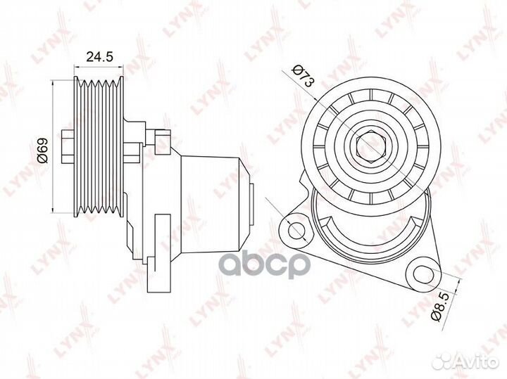 Ролик натяжной приводного ремня PT3026 lynxauto