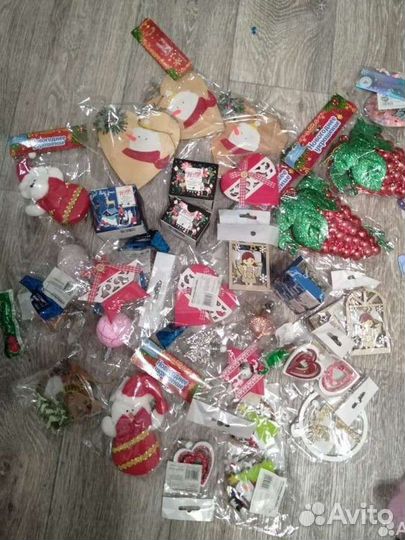 Гирлянды, игрушки новые ёлочные