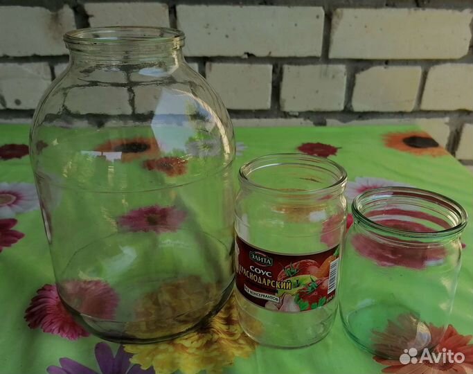 Банки стеклянные 3л, 0,65л, 0,5л