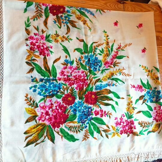 Павловопосадский платок шаль Букеты Е. Регунова