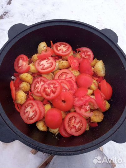 Комплект казан 8 литров+печь+шумовока+половник