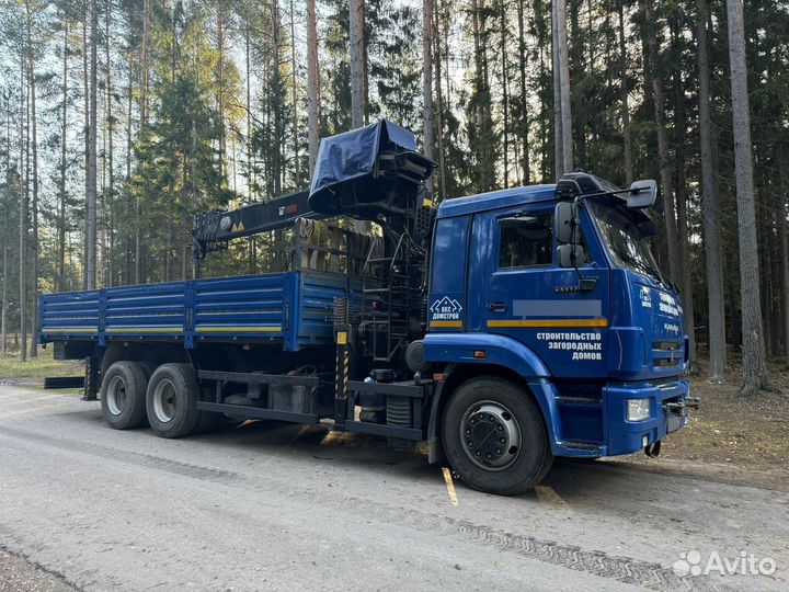 Бортовой грузовик КАМАЗ 65117 с КМУ HIAB, 2021