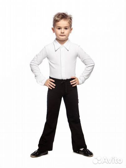 Б 4.03 Брюки гимнастические детск.черный (146-76-6