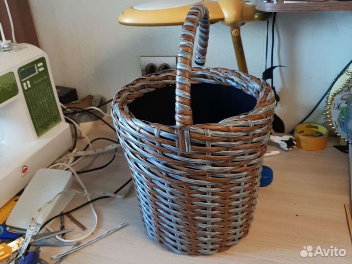 Кашпо для цветов из ротанга 10 литров