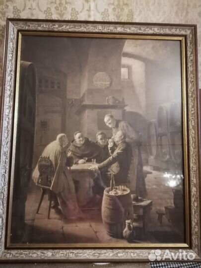 Картина монахи, 58х70