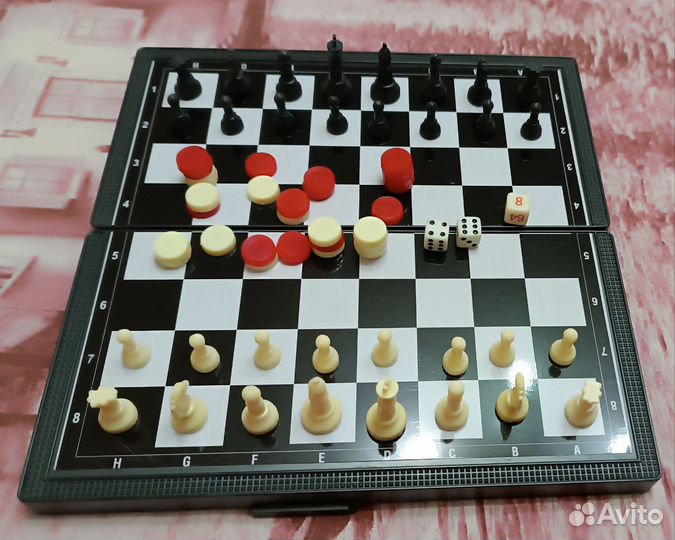 Нарды, шашки, шахматы 3 в 1