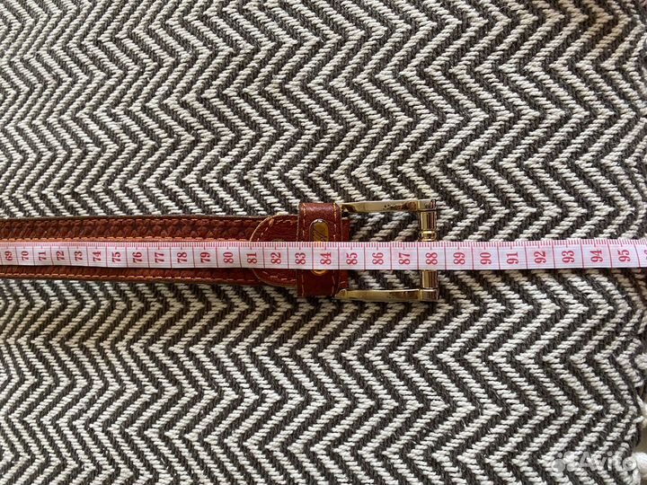 Ремень кожаный коричневый