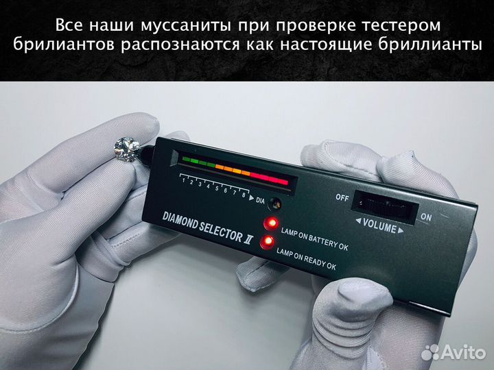 Чарующие жёлтые муассаниты в бриллиантовой огранке