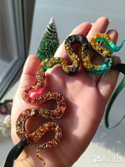 Ёлочные игрушки из эпоксидной смолы