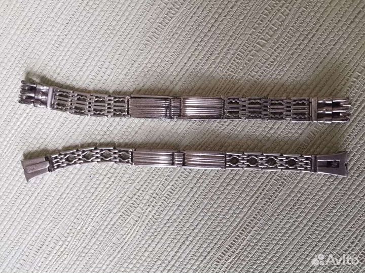 Серебряные браслеты для часов. СССР