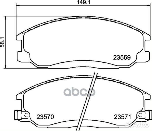 Колодки тормозные дисковые передн. rexton (GAB