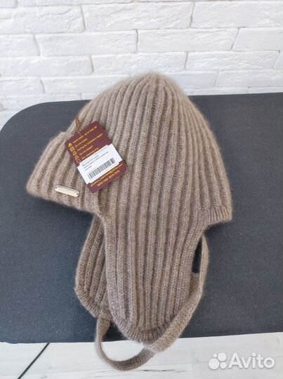 Шапка ушанка женская кашемировая