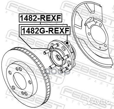 Ступица передняя 1482grexf Febest