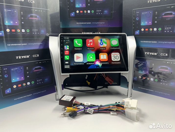 Магнитола на андройде Teyes 6/128 для Тойота