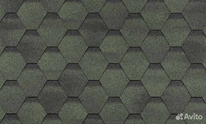 Гибкая черепица Shinglas соната Зеленый