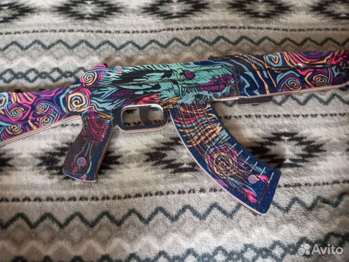 Игрушечный автомат ак47 на резинках