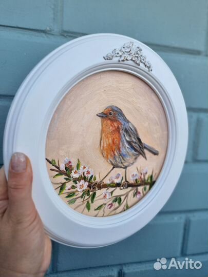 Птички картина маслом с птицей птички птица маслом