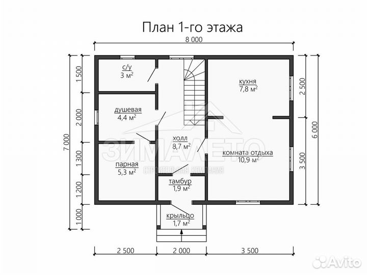 Баня каркасная под ключ