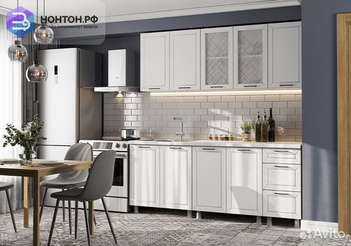 Кухня Фрея 2.0 м белый / бланж