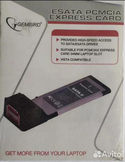 Esata pcmcia Express card для дополн слотов SATA2