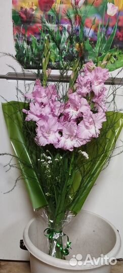 Гладиолусы букет