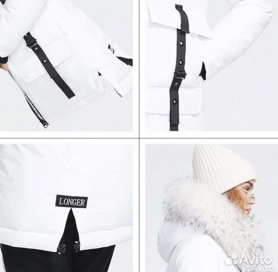 Парка женская белая