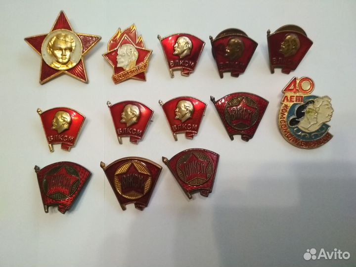 Значки СССР. Октябрята, пионерия, комсомол